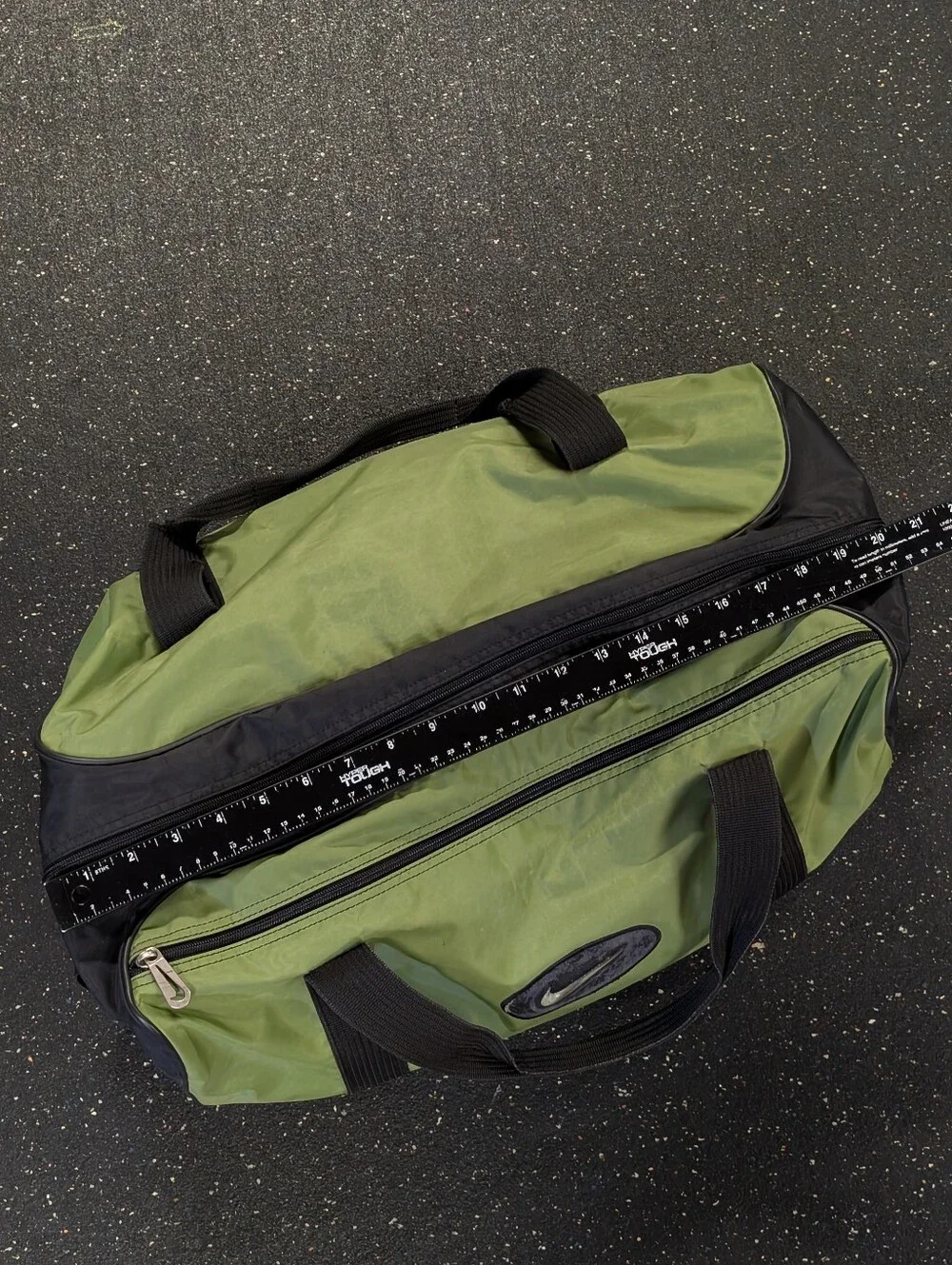 Vintage Nike 90s Military Green Sport Duffle Bag Swoosh Logo